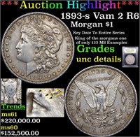 *Highlight* 1893-s Vam 2 R6 Morgan $1 Graded Unc D