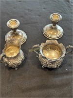 Sterling Cream and Sugar (Stieff Repousse) Plus
