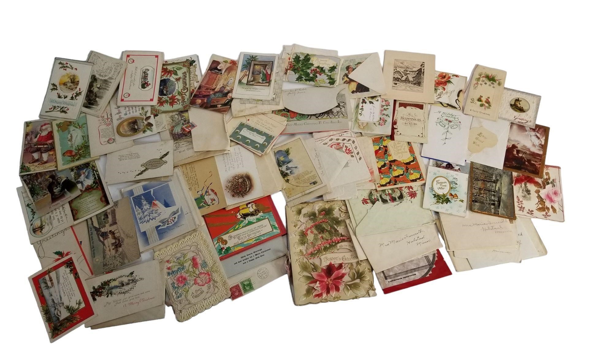 100+ 1900-1930s Bifold Cards Christmas Etc