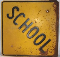 "School" Metal Sign 24"x24"