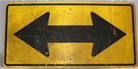 Metal Arrow Road Sign 40"x20"