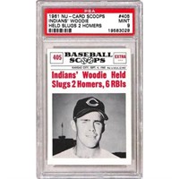 1961 Nu Card Scoops Woodie Held Psa 9