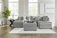 Ashley Casselbury Two Piece Sectional with Ottoman