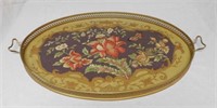 Hand Painted Galleried Tole Tray.