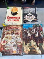 Budweiser calendar, Guinness & other beer posters