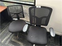 2 Steel Swivel Base Office Chairs