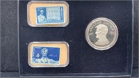 Lincoln Coin & Stamps Set: .999 Silver 1/2 Troy