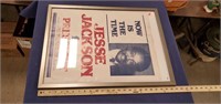 Framed Jesse Jackson for President Poster