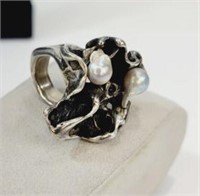 VTG Artisan Silver & Mother of Pearl Ring