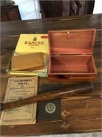 Cedar Box, Mini Baseball Bat, Assorted Items
