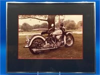 Framed 8x11” 1947 Harley EL Knucklehead Print
