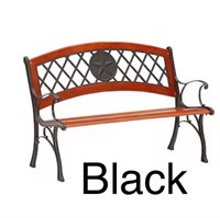 STYLE SELECTIONS WROUGHT IRON GARDEN BENCH $198