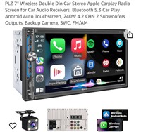 Wireless Double Din Car Stereo Apple Carplay