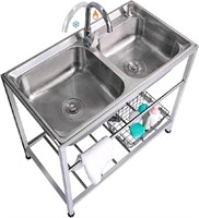 OUFUAMY Store Outdoor Utility Sink Stainless Steel