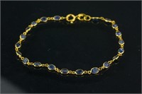 5.25ct Nautral Blue Sapphire Bracelet CRV$2399