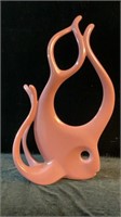 MCM Pink JARU Pottery Fish Sculpture, 23" h.