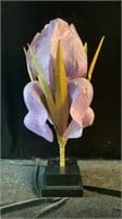 Custom Paper Signed Iris Flower Accent Lamp