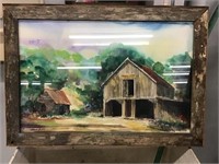 Framed Watercolor 25x18