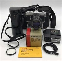 Vintage Canon Camera System Including Camera,