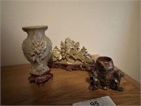 3 Pieces of Soapstone Carvings