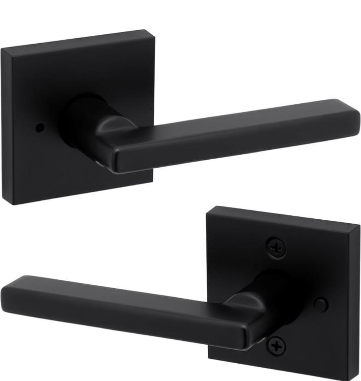 WEISER HALIFAX MATTE BLACK DOOR HANDLE,