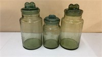 3 Glass Jars with Lids