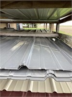 Approximately 10 gray metal sheets