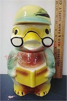 Roseville OH Pottery Bird Cookie Stories jar