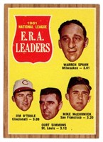 1962 Topps National League E.R.A. Leaders #56 -