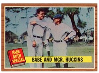 1962 Topps Babe Ruth "Babe and Mgr. Huggins"