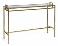 Spencer console with bright brass plate