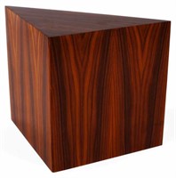 Triangle accent tables rosewood finish