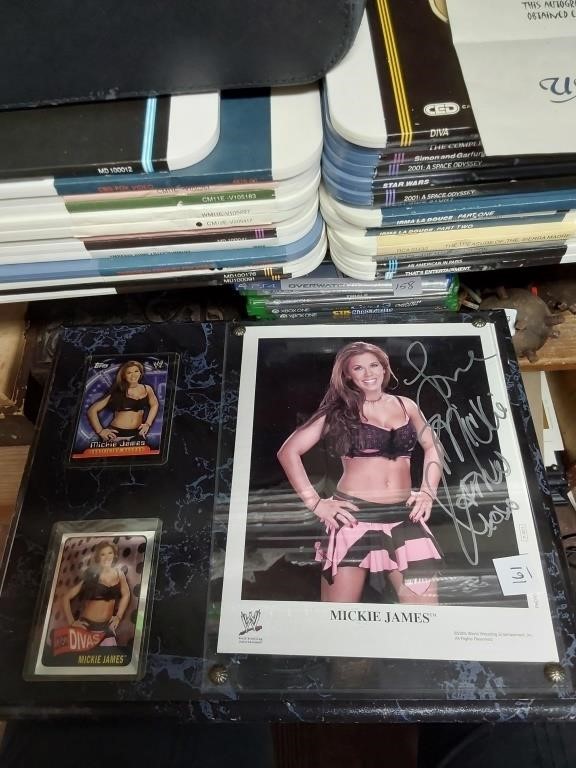 WWE Signed Mickie James Plaque w/COA