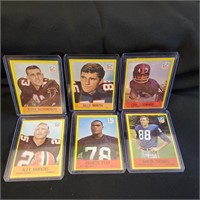 6 Football Cards 1962