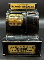 Antique Uncle Sam’s Metal Register Bank