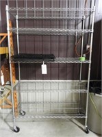NSF Stainless 5 Tier Safe Rack on Casters