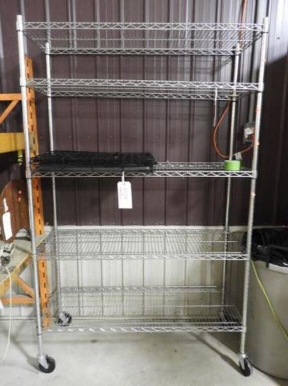 NSF Stainless 5 Tier Safe Rack on Casters