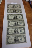 6-1957 B Silver Certificate One Dollar Notes