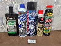 Brake cleaner, cleaning wax, head gasket fix, etc