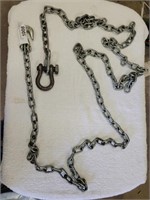 1/4" Chain with Hook and Clevis - approx 10' long