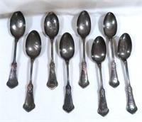 8-WWH STERLING SILVER SPOONS*190.3 GRAMS