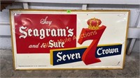 Large Seagram’s tin sign-48x27