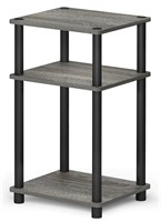 Furinno 11087GYW/BK Just Turn-N-Tube 3-Tier