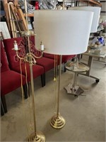 2 Gold Floor Lamps