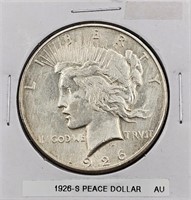 1926 S U.S. Peace Silver Dollar AU