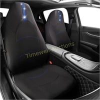 Cloth Car Seat Covers  2 Front Seats  Blue