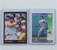Two (2) Jose Canseco Cards (Pinnacle + Score)