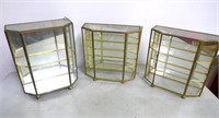 Brass Trim Display Cabinets