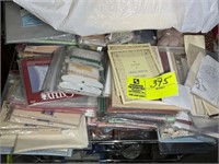 ALL CONTENTS OF METAL RACK INCLUDING CROSS STITCH
