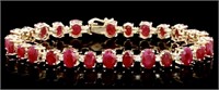 $14,870  24.00 cts Ruby & Diamond 14k Bracelet